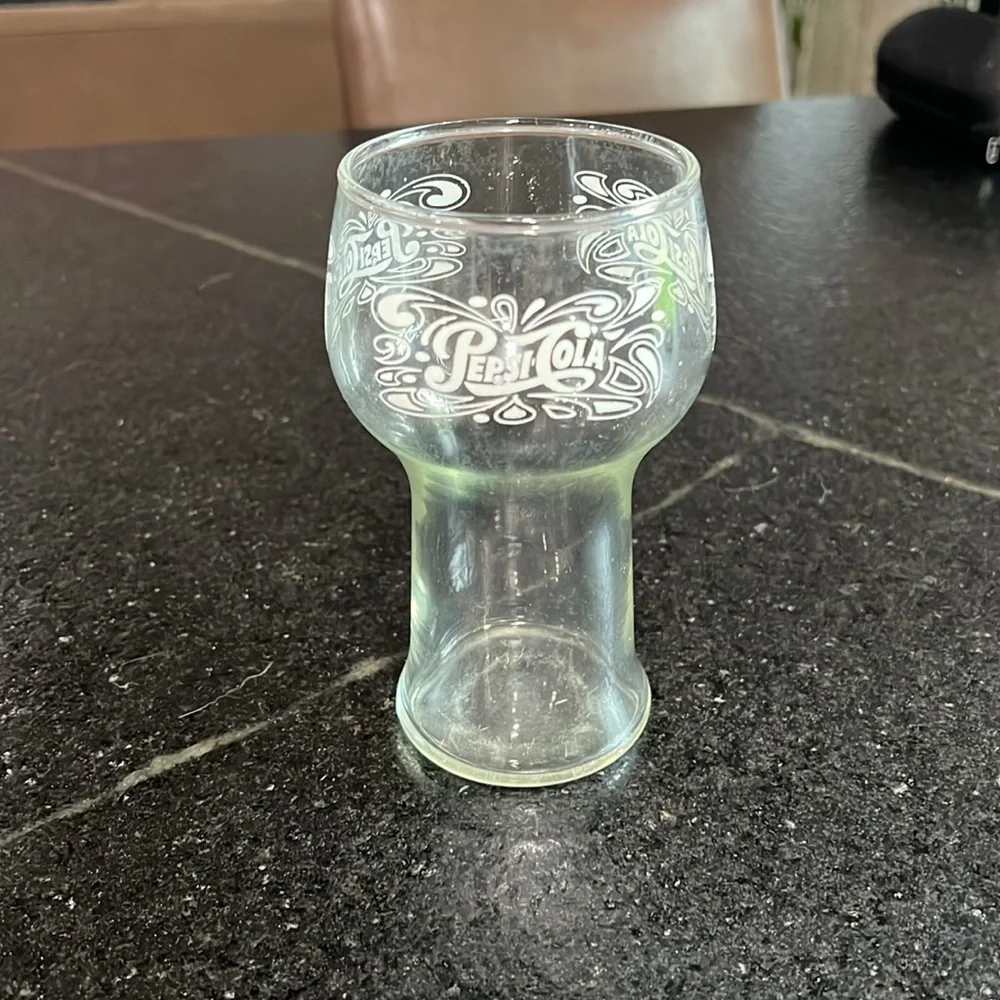 Vintage 1970s Pepsi-Cola Drinking Glass Fountain Style